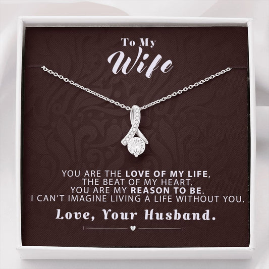 To my Wife - Reason to be - Dark Red - Alluring Beauty Necklace - Standard Box - Jewelry 1