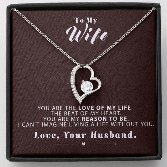 To my Wife - Reason to be - Dark Red - Forever Love Necklace - Standard Box - Jewelry 1