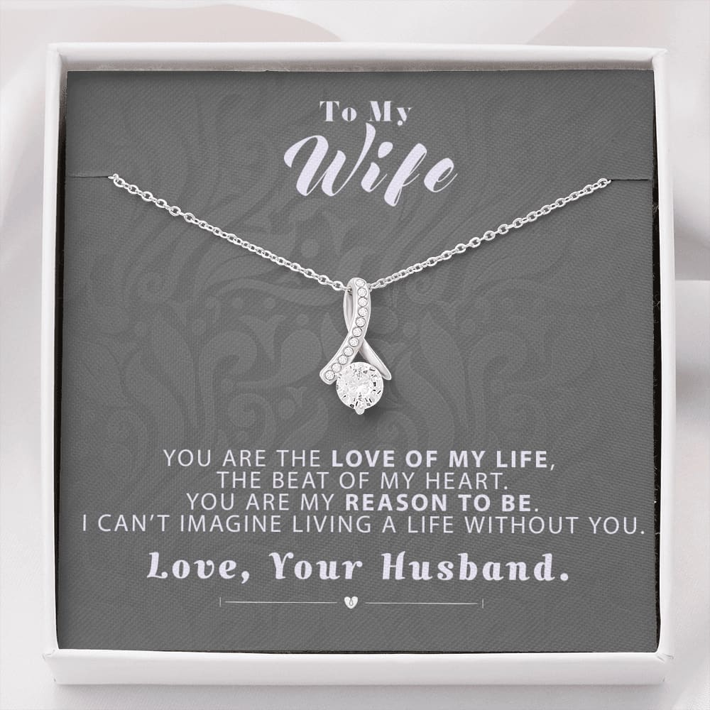 To my Wife - Reason to be - Gray - Alluring Beauty Necklace - Standard Box - Jewelry 1
