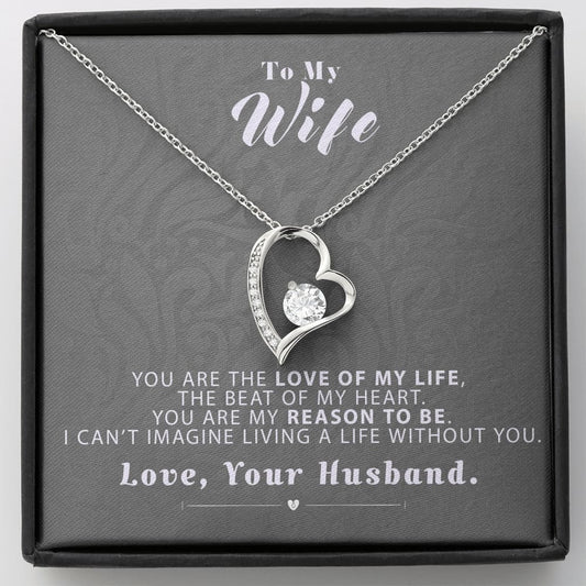 To my Wife - Reason to be - Gray - Forever Love Necklace - Standard Box - Jewelry 1