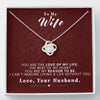 To my Wife - Reason to be - Medium Red- Love Knot Necklace - Standard Box - Jewelry 1