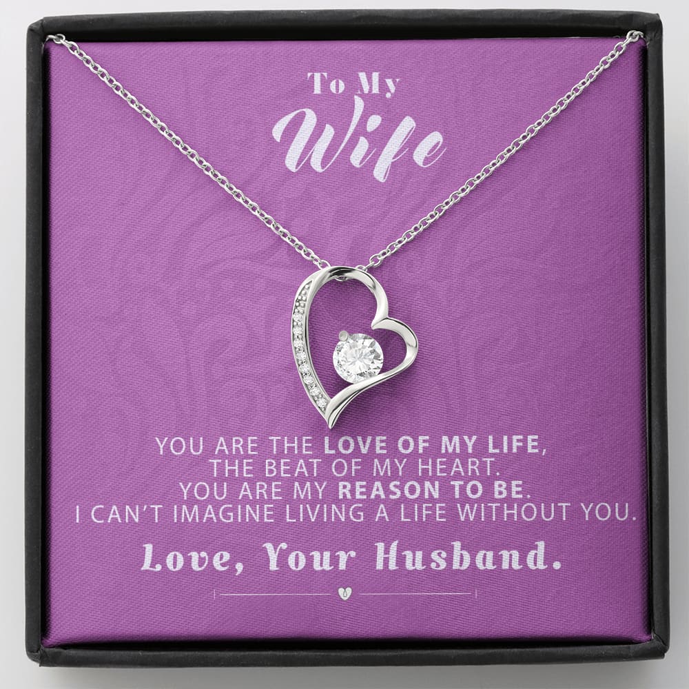 To my Wife - Reason to be - Pink - Forever Love Necklace - Standard Box - Jewelry 1