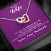 To my Wife - Reason to be - Purple - Interlocking Hearts Necklace - Standard Box - Jewelry 1