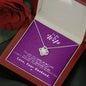 To my Wife - Reason to be - Purple - Love Knot Necklace - Mahogany Style Luxury Box - Jewelry 6