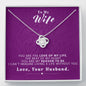 To my Wife - Reason to be - Purple - Love Knot Necklace - Standard Box - Jewelry 1