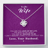 To my Wife - Reason to be - Purple - Love Knot Necklace - Standard Box - Jewelry 1