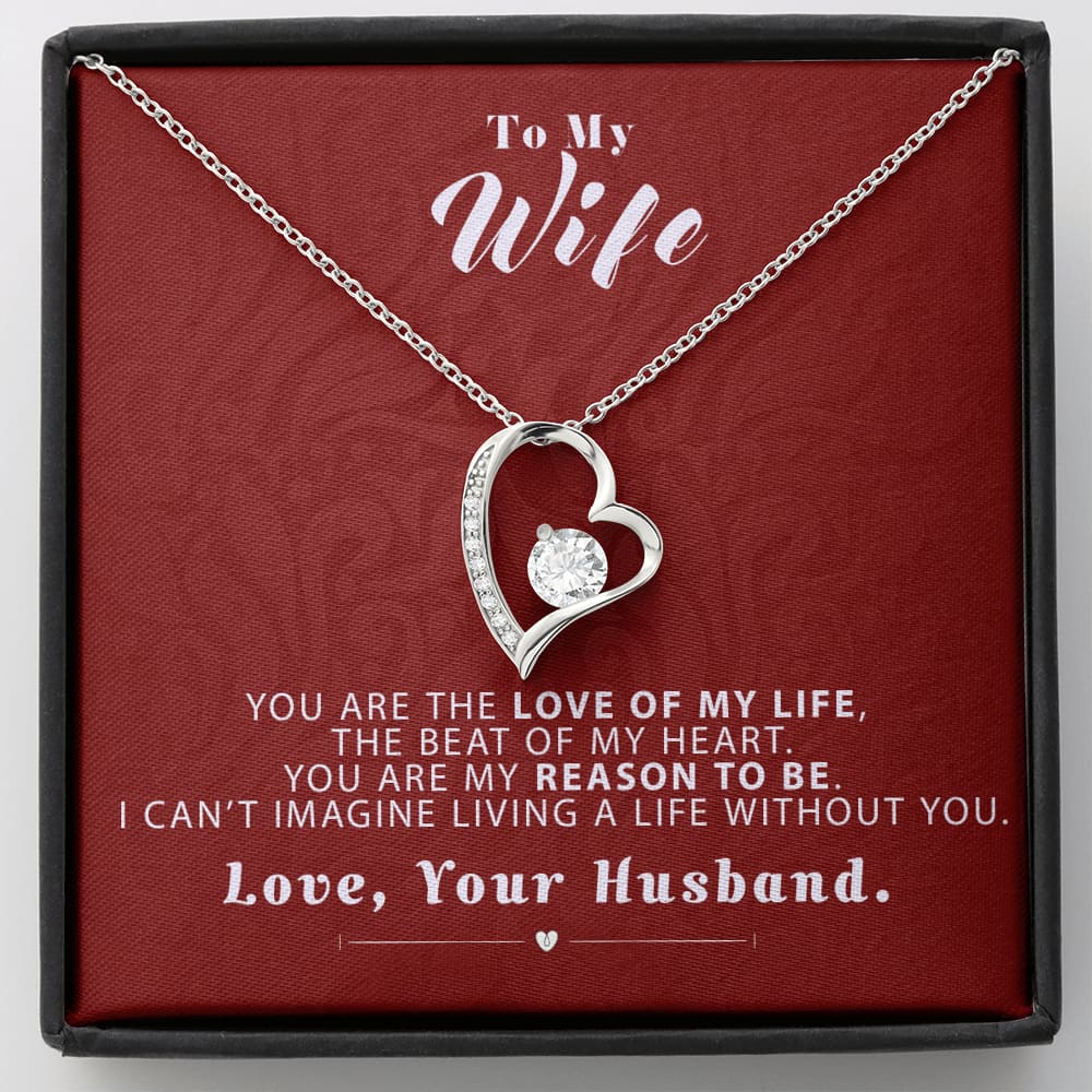 To my Wife - Reason to be - Red - Forever Love Necklace - Standard Box - Jewelry 1