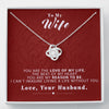To my Wife - Reason to be - Red- Love Knot Necklace - Standard Box - Jewelry 1