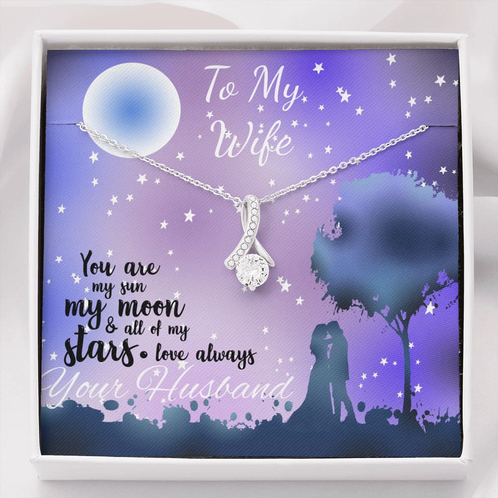 To my Wife - you are my Sun my Moon and All my Stars - Alluring Beauty Necklace - Standard Box - Jewelry 1
