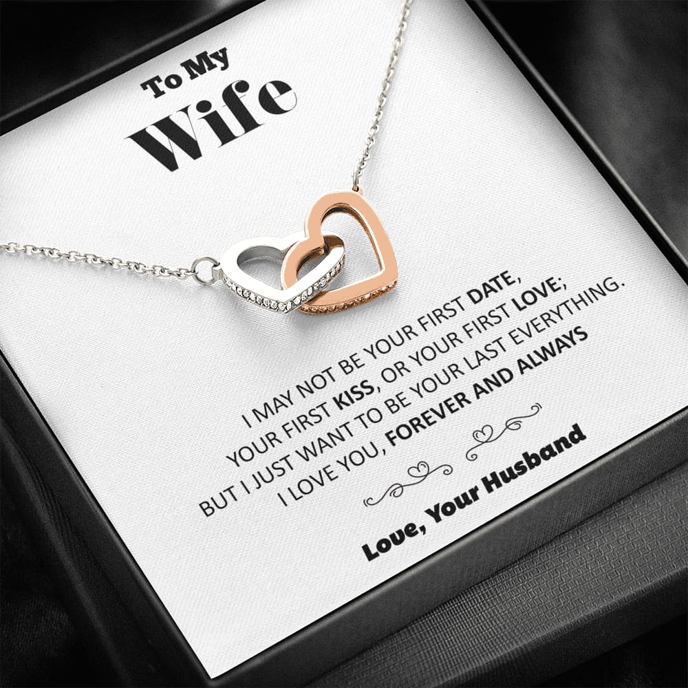 To my Wife - your last everything - Bw - Interlocking Hearts Necklace - Standard Box - Jewelry 1