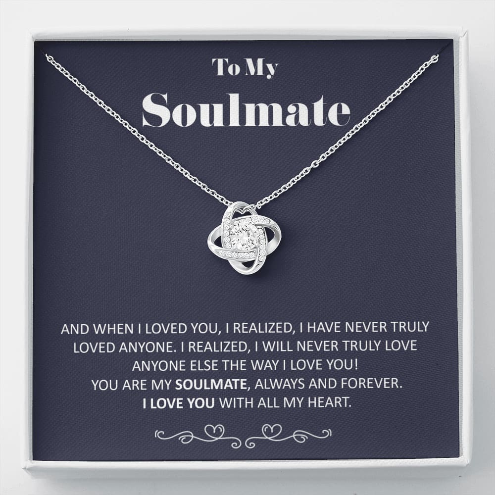 You are my Soulmate - Blue - Love Knot Necklace - Standard Box - Jewelry 1
