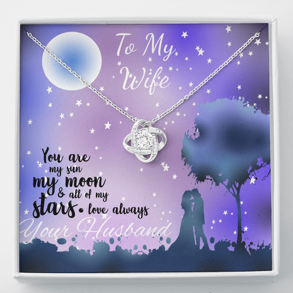 You are my Sun my Moon and All of my Stars - Love Knot Necklace - Standard Box - Jewelry 1